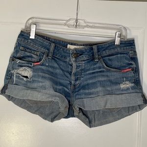 Abercrombie & Fitch Low Rise Denim Shorts